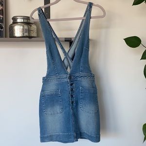NWT Free People Denim Overall Skirt Dress